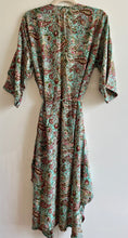 Load image into Gallery viewer, Silk Kimono Dress - PInk/Green Paisley
