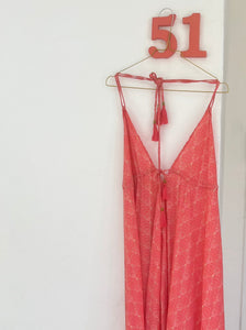Silk Handkerchief Dress - Pink/Gold