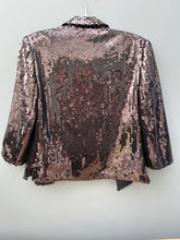 Load image into Gallery viewer, Black/Dark Brown Sequin Jacket