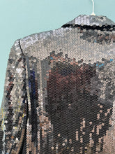 Load image into Gallery viewer, Black/Dark Brown Sequin Jacket