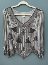 Load image into Gallery viewer, Grey Sequin Top