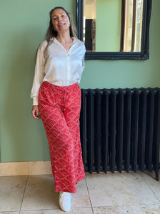 Silk Trousers - Red