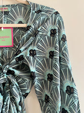 Load image into Gallery viewer, Silk Wrap Top - Turquoise