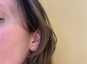Hexagonal Tiny Stud Earrings