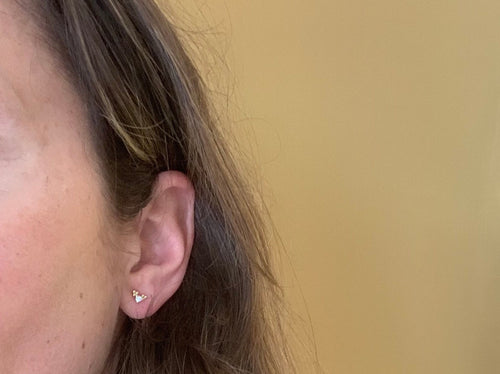 Crystal Bead Tiny Stud Earrings