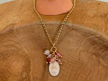 Load image into Gallery viewer, Tanit Peachy Pink Spray Necklace