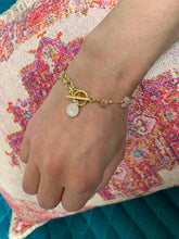 Load image into Gallery viewer, Tanit Peachy Pink T-Bar Bracelet