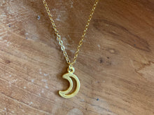 Load image into Gallery viewer, Moon Outline Necklace