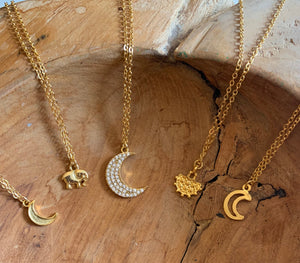 Moon Outline Necklace